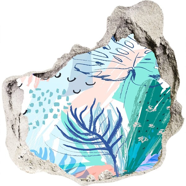 Fali matrica lyuk a falban Trópusi paradicsom a fal mögött