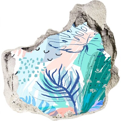 Fali matrica lyuk a falban Trópusi paradicsom a fal mögött