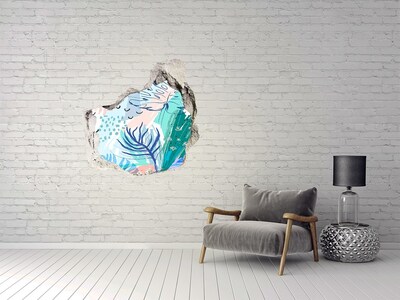 Fali matrica lyuk a falban Trópusi paradicsom a fal mögött