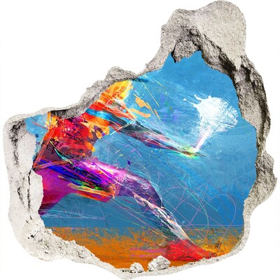 Fali matrica lyuk a falban Színekben való elmerülés