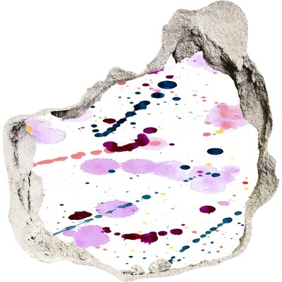 Fali matrica lyuk a falban A kreativitás színes robbanása