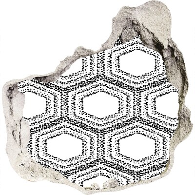 Fali matrica lyuk a falban Geometrikus minta a falon