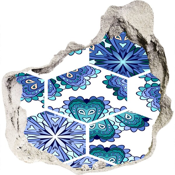 Fali matrica lyuk a falban Színes minta a falon