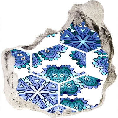 Fali matrica lyuk a falban Színes minta a falon