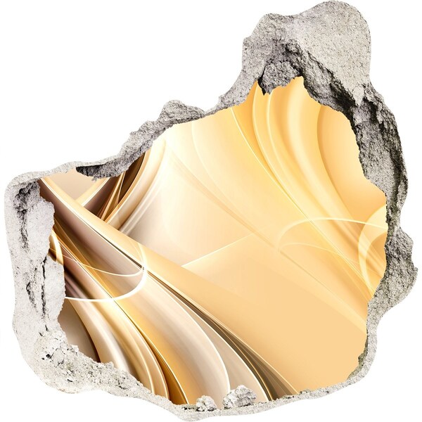 Fali matrica lyuk a falban Arany absztrakció egy lyukban a falban