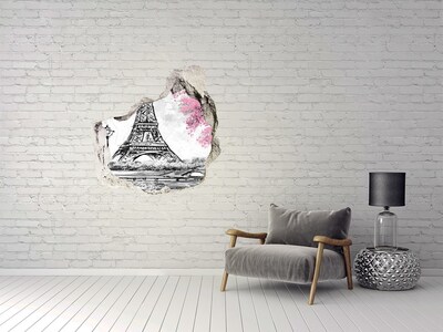 Fali matrica lyuk a falban Az Eiffel-torony Párizsban