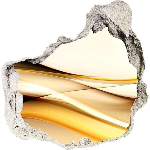 Fali matrica lyuk a falban Arany hullámok egy lyukban a falban