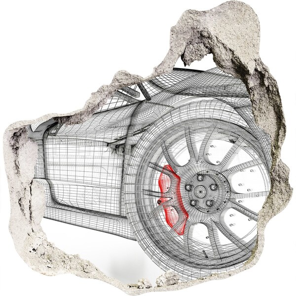 Fali matrica lyuk a falban Lyukas versenyautó