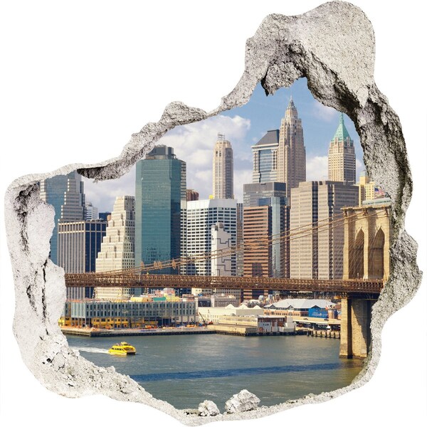 Fali matrica lyuk a falban New York a falon lévő lyuk mögött