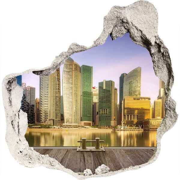 Fali matrica lyuk a falban Singapore