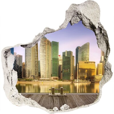 Fali matrica lyuk a falban Singapore