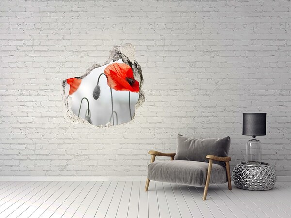 Fali matrica lyuk a falban Virágok egy lyukban a falban