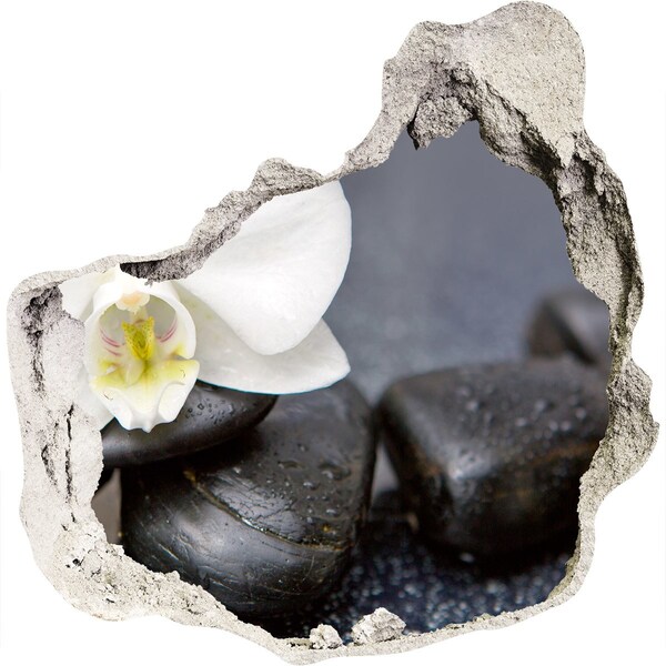 Fali matrica lyuk a falban Virágok és kövek a gyógyfürdőben