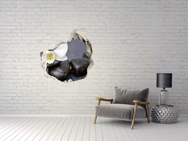 Fali matrica lyuk a falban Virágok és kövek a gyógyfürdőben