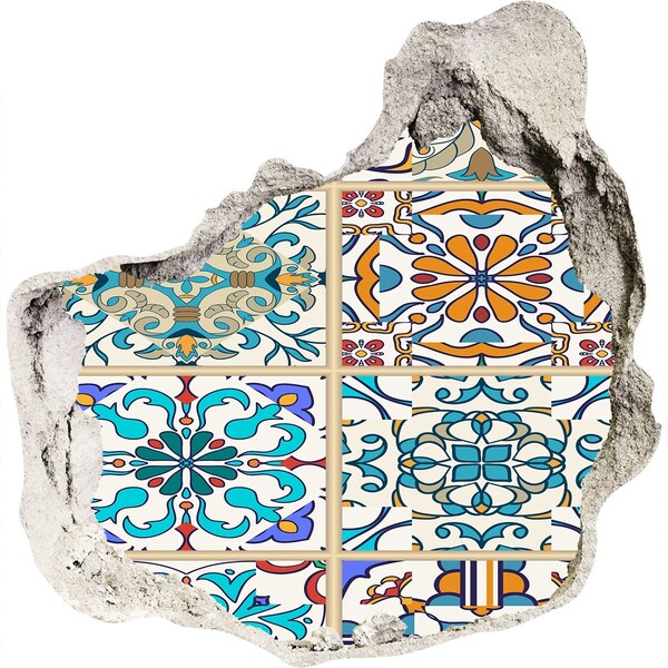 Fali matrica lyuk a falban Színes marokkói stílusú csempék