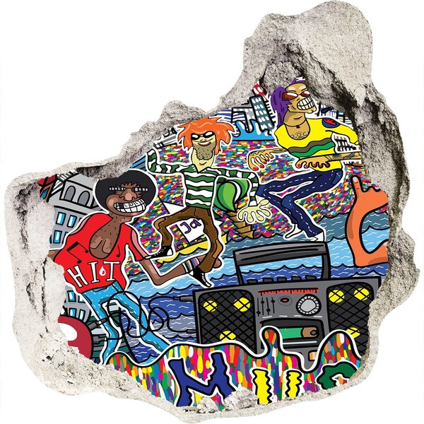 Fali matrica lyuk a falban Városi Örömfesztivál