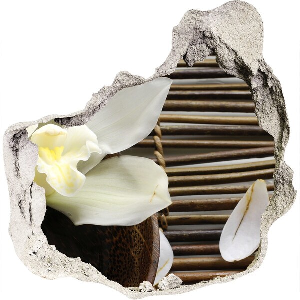 Fali matrica lyuk a falban Virágos oázis a kövek között