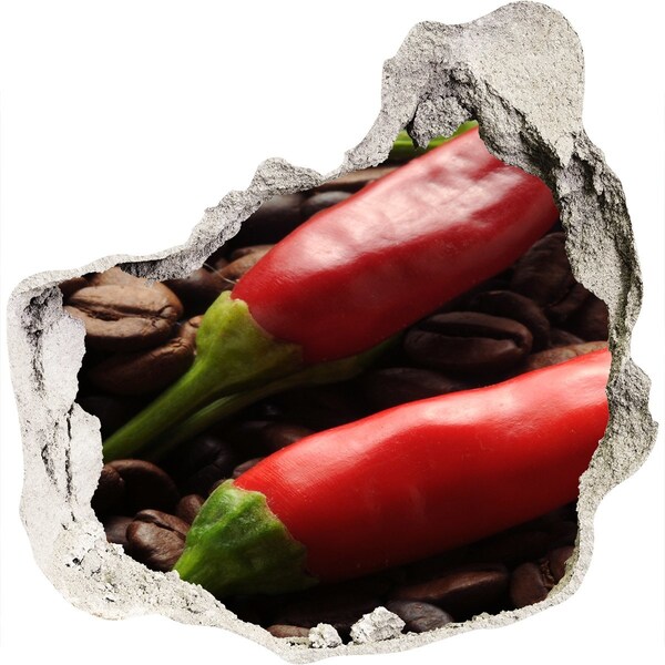 3d-s lyukat fali matrica A kávé és a chili fűszeres íze