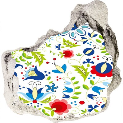 3d-s lyukat fali matrica Virágminta beton alapon