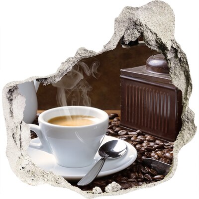 3d-s lyukat fali matrica Kávé egy kávézóban