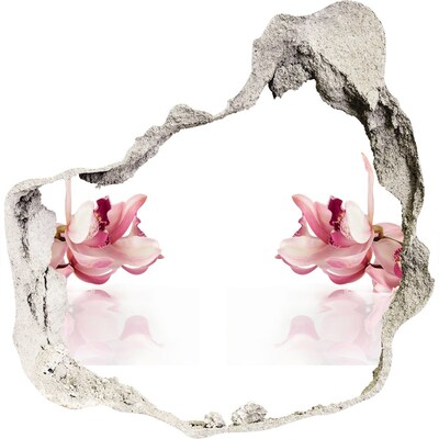 3d-s lyukat fali matrica Virágos illúzió a falon