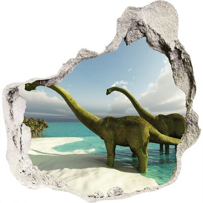 3d-s lyukat fali matrica Dinoszauruszok a strandon