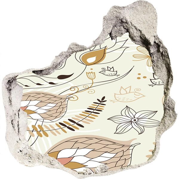 3d-s lyukat fali matrica Tavaszi madarak a kertben