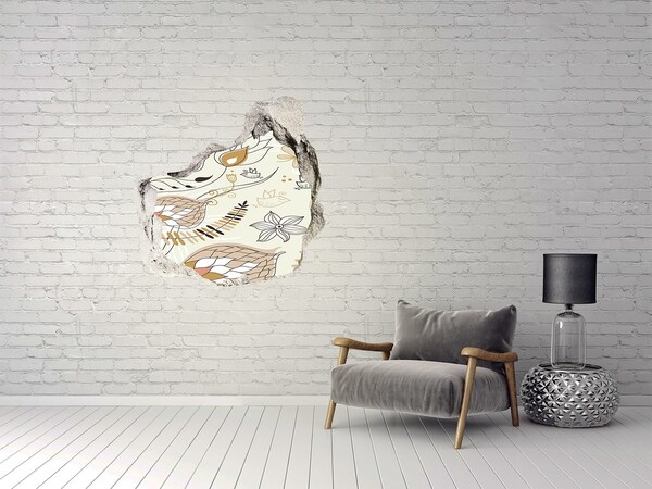 3d-s lyukat fali matrica Tavaszi madarak a kertben