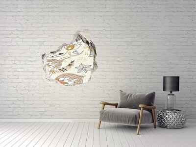 3d-s lyukat fali matrica Tavaszi madarak a kertben