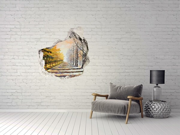 3d-s lyukat fali matrica Őszi fák ösvénye