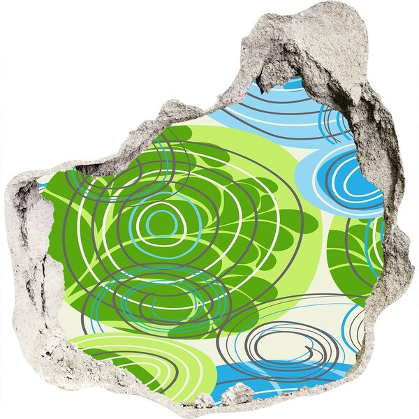 3d-s lyukat fali matrica Zöld és kék minták