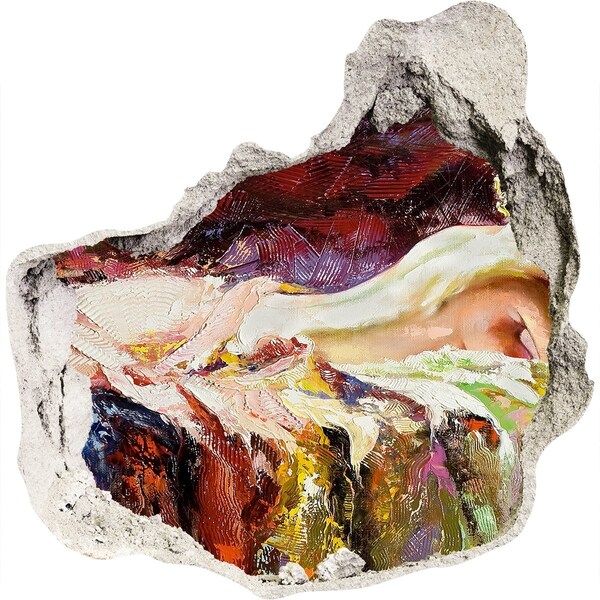 3d-s lyukat fali matrica Festői hegyi táj