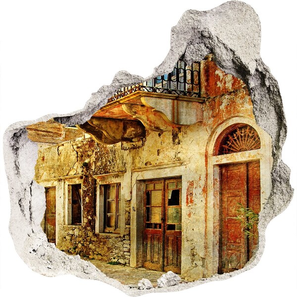 3d-s lyukat fali matrica Romos ház festői környezetben