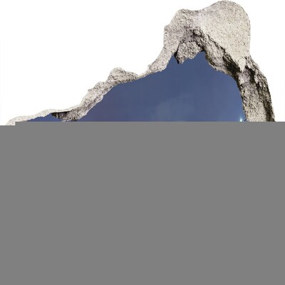 3d-s lyukat fali matrica Lyuk a falon az éggel