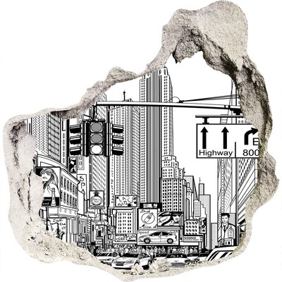 3d-s lyukat fali matrica New York-i utcák