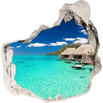 3d-s lyukat fali matrica Paradicsomi lagúna a bungalók között