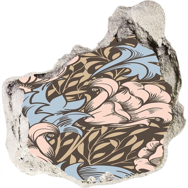 3d-s lyukat fali matrica Lyuk a falban virágminta