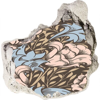 3d-s lyukat fali matrica Lyuk a falban virágminta