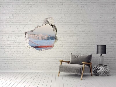 3d-s lyukat fali matrica Golden Gate híd a felhőkben