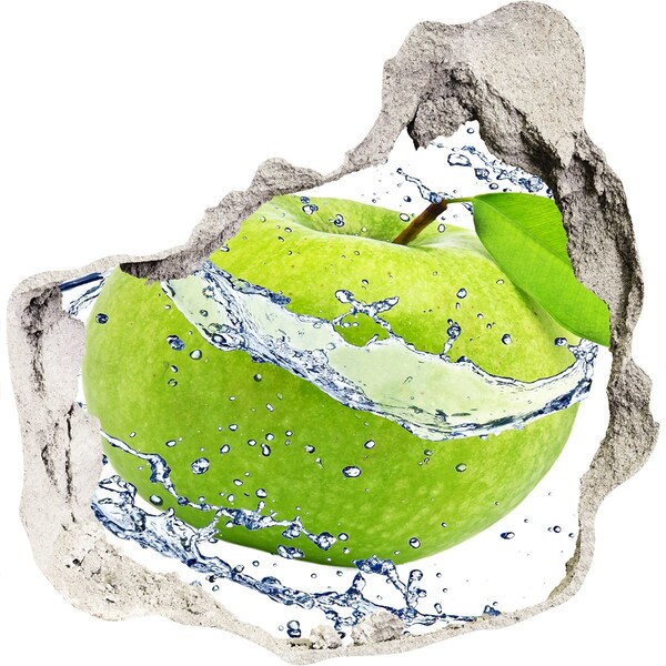 3d-s lyukat fali matrica Zöld alma a vízben