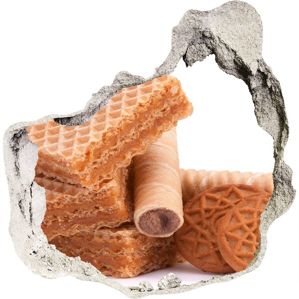 3d-s lyukat fali matrica Édes gofrik egy lyukban