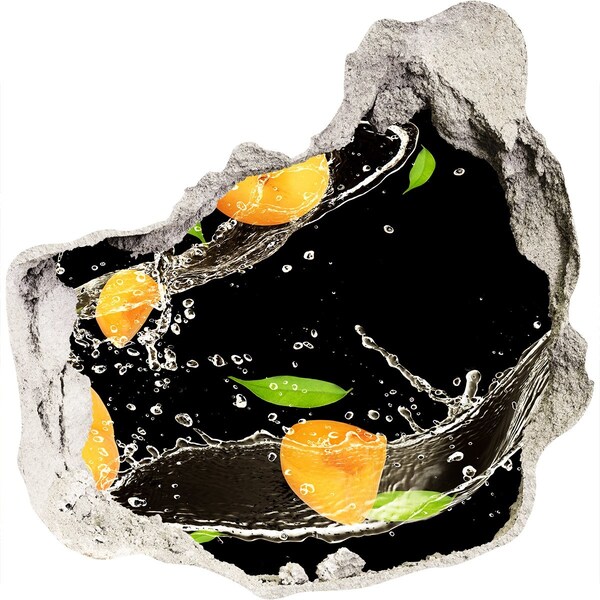 3d-s lyukat fali matrica Gyümölcsös vízesés egy lyukban a falban