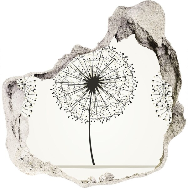 3d-s lyukat fali matrica Pitypangok a falnak