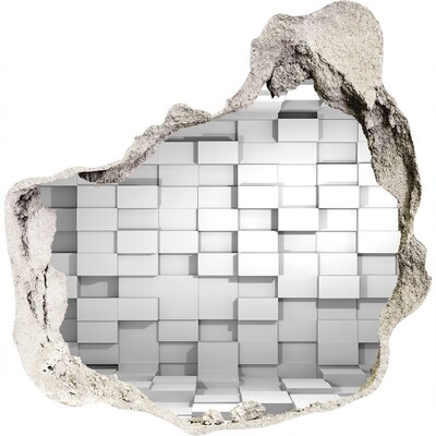 3d-s lyukat fali matrica Modern tér a fal mögött