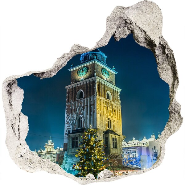 3d-s lyukat fali matrica Krakkói óratorony