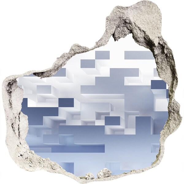 3d-s lyukat fali matrica Absztrakt tér kék árnyalatokban