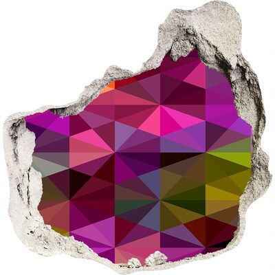 3d-s lyukat fali matrica Színes ólomüveg a falon lévő lyukban