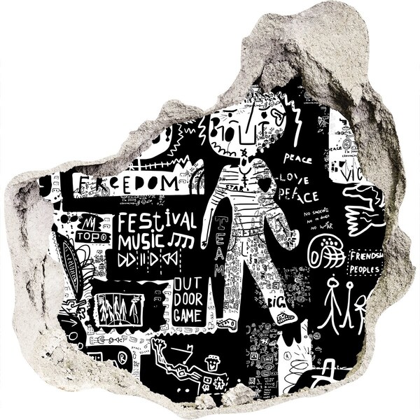 3d-s lyuk vizuális effektusok matrica A szabadság művészi kifejezése