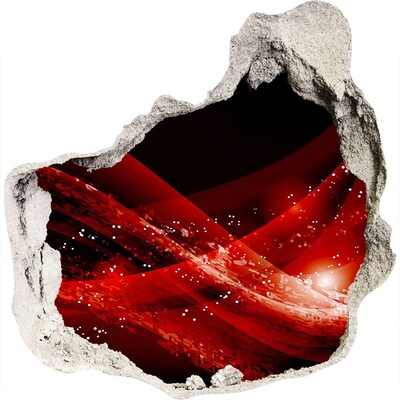 3d-s lyuk vizuális effektusok matrica Piros örvény a betonban