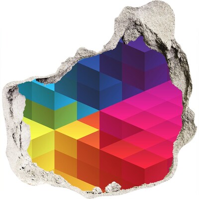 3d-s lyuk vizuális effektusok matrica Színes térillúzió